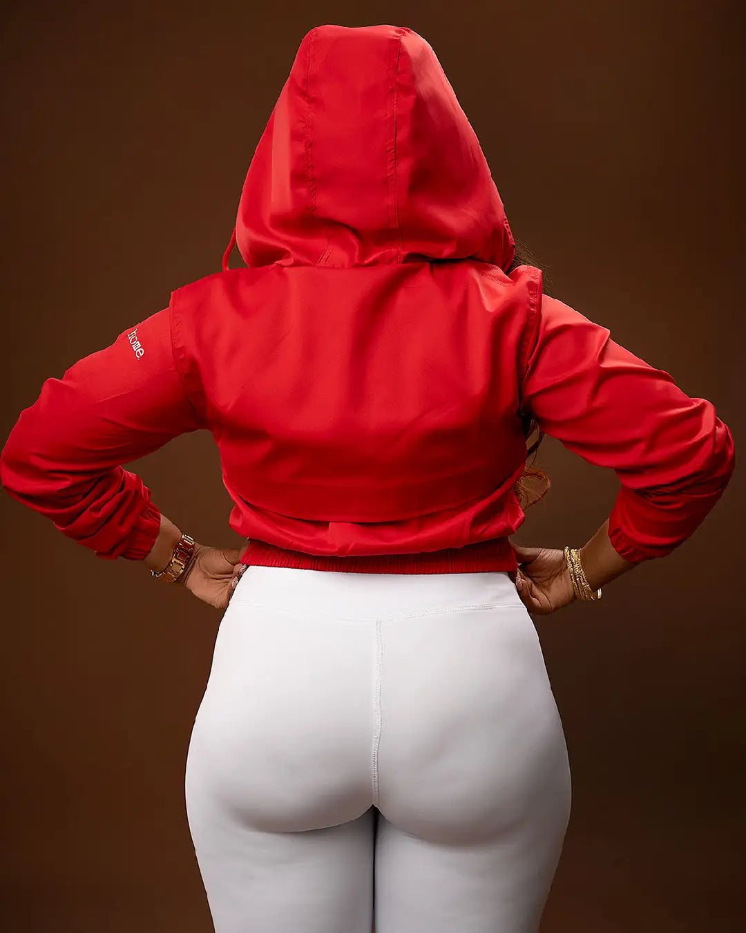 Zuma Cropped Bomber Jacket - Red