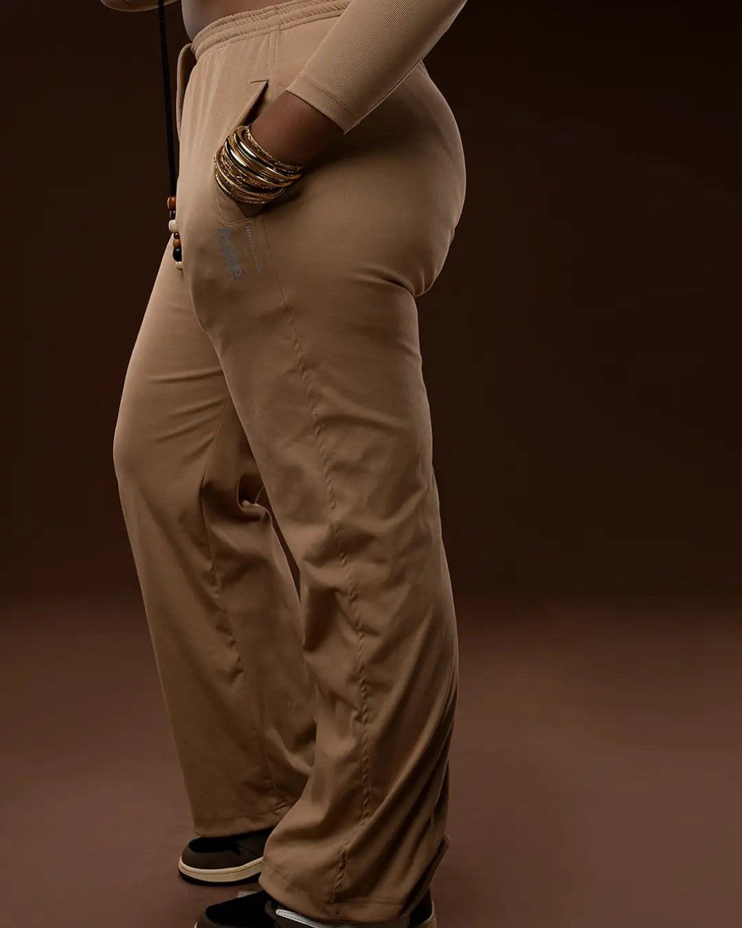 Ribbed Cosy Pants - Tortilla