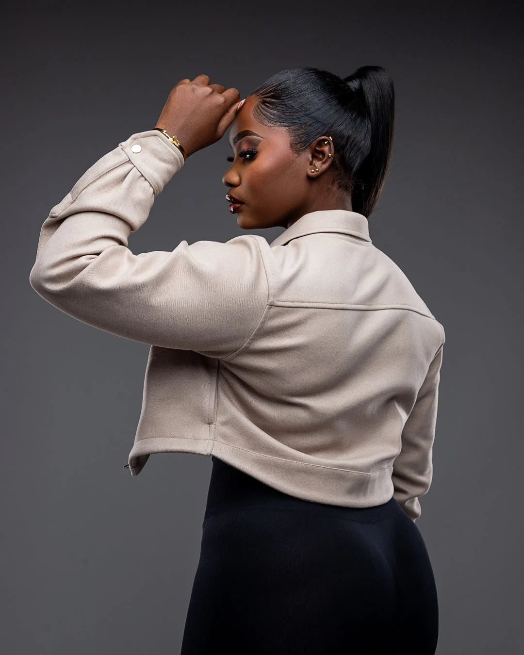 The Light Brown Cropped Dapper Set