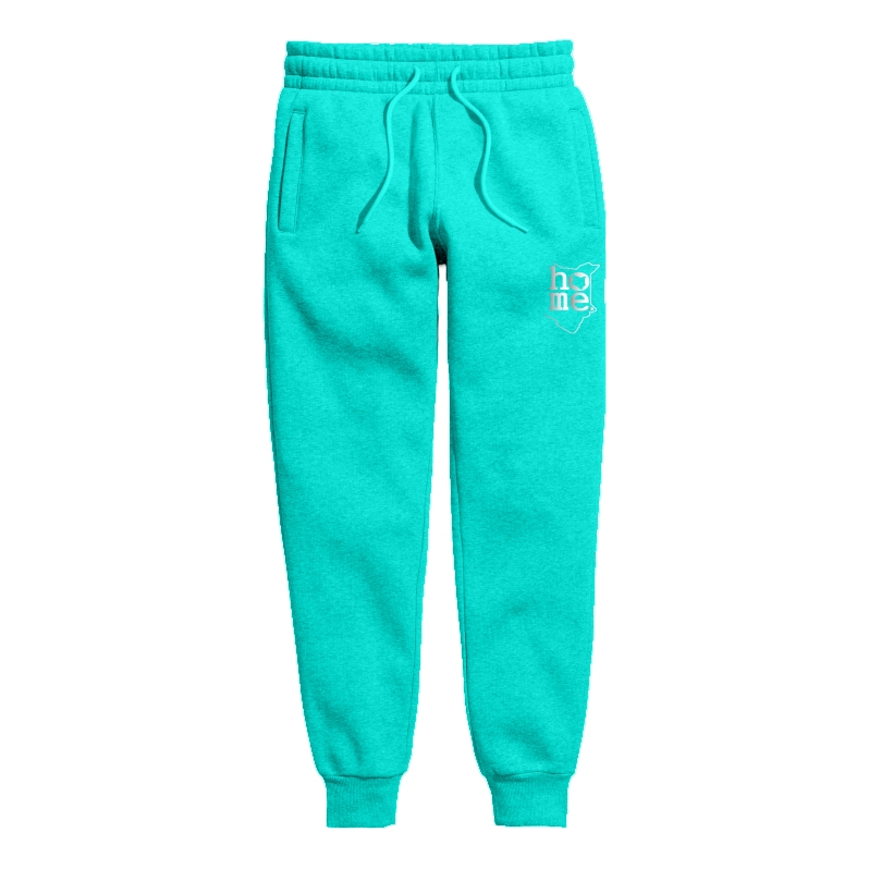 home_254 KIDS SWEATPANTS PICTURE FOR TURQUOISE BLUE IN HEAVY FABRIC WITH SILVER CLASSIC PRINT