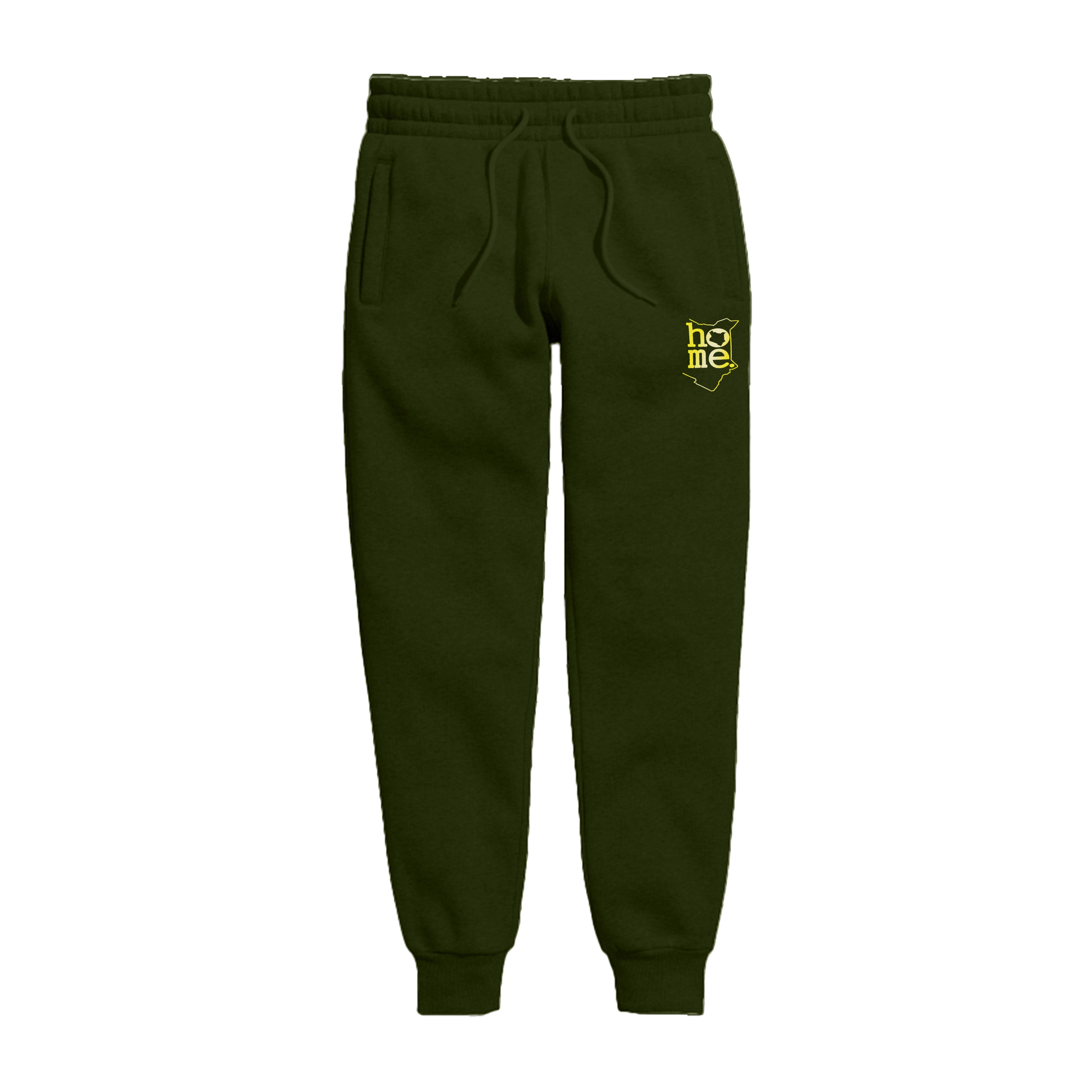 home_254 KIDS SWEATPANTS PICTURE FOR JUNGLE GREEN IN HEAVY FABRIC WITH GOLD CLASSIC PRINT