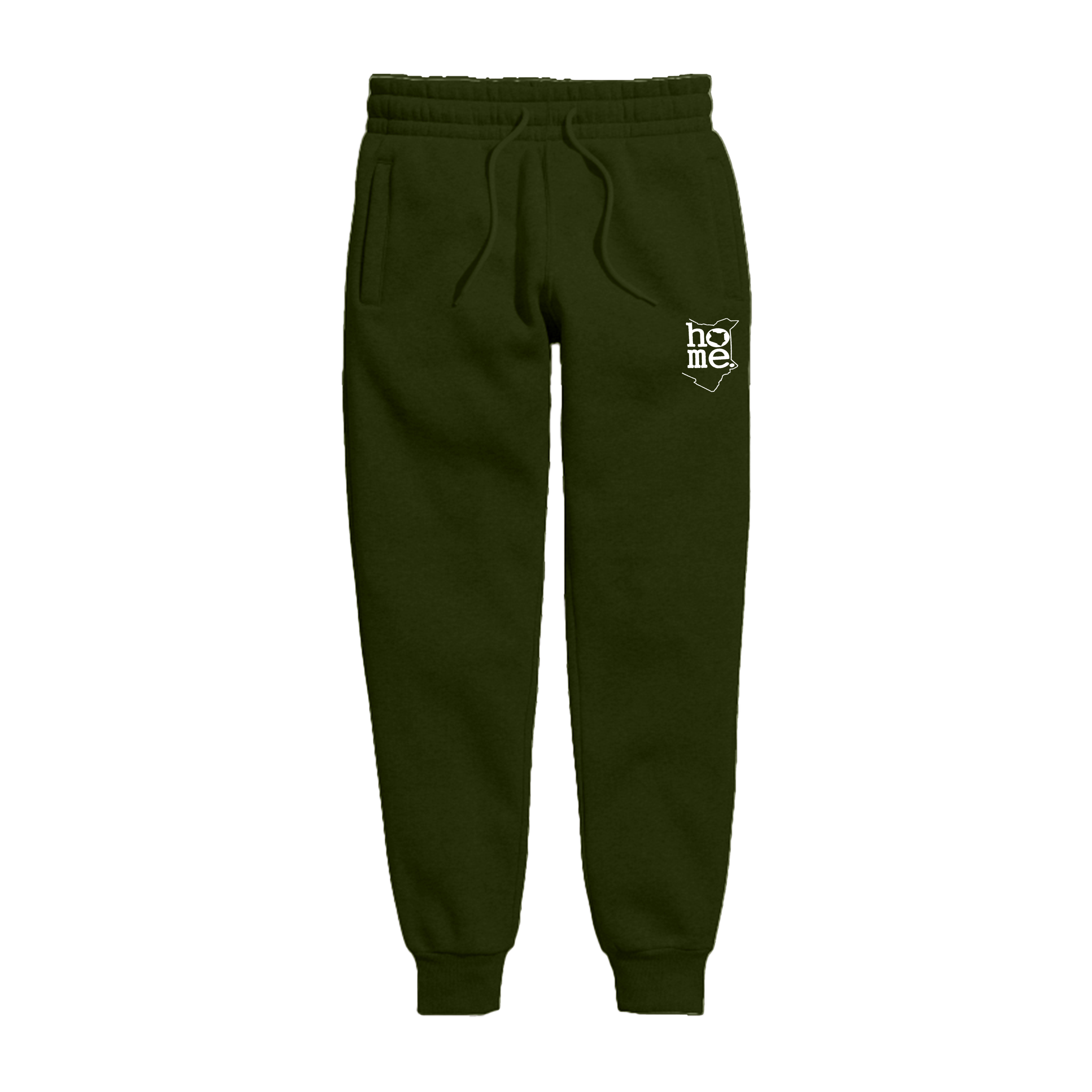 home_254 KIDS SWEATPANTS PICTURE FOR JUNGLE GREEN IN HEAVY FABRIC WITH WHITE CLASSIC PRINT