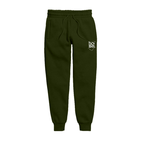 home_254 KIDS SWEATPANTS PICTURE FOR JUNGLE GREEN IN HEAVY FABRIC WITH WHITE CLASSIC PRINT