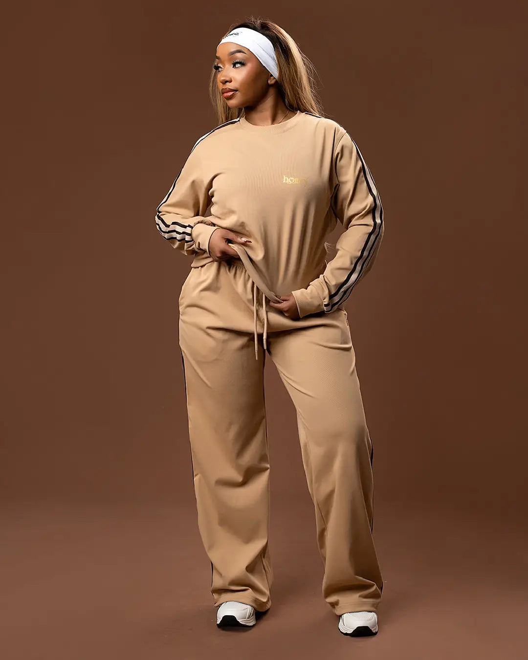 Matubia Striped Cosy Pants - Tortilla (Rib Fabric)