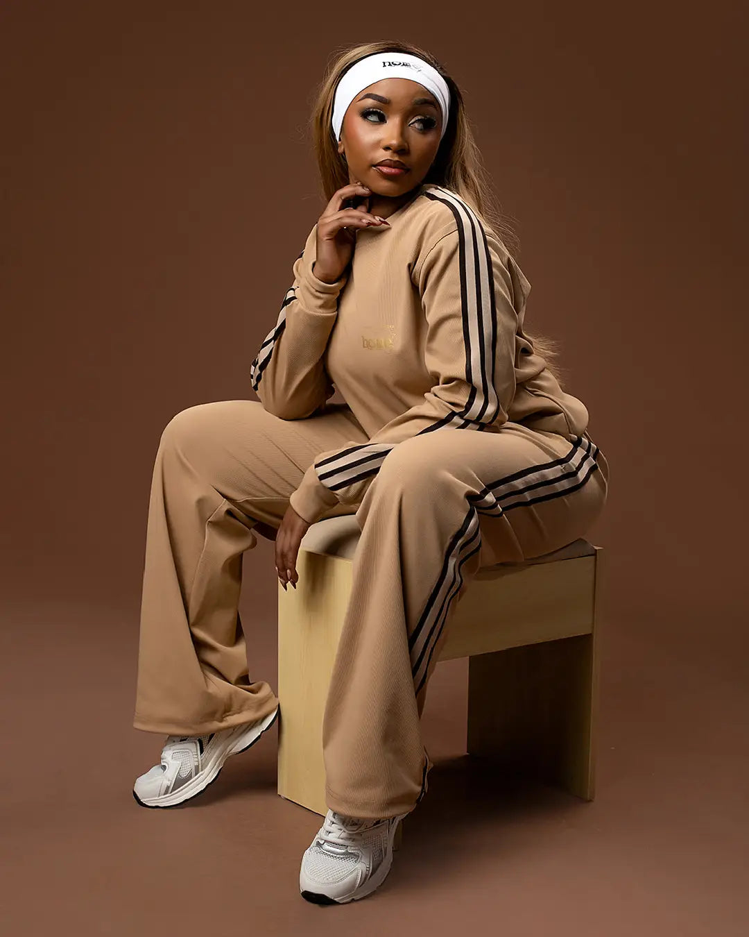 Matubia Striped Cosy Pants - Tortilla (Rib Fabric)