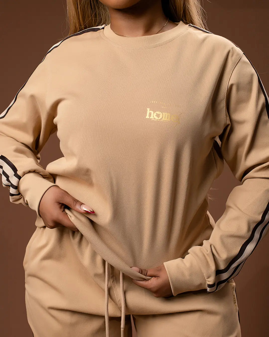 Matubia Striped Sweatshirt - Tortilla (Rib Fabric)
