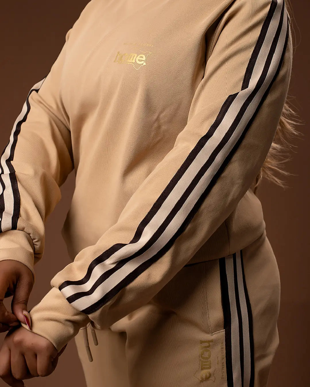 Matubia Striped Sweatshirt - Tortilla (Rib Fabric)