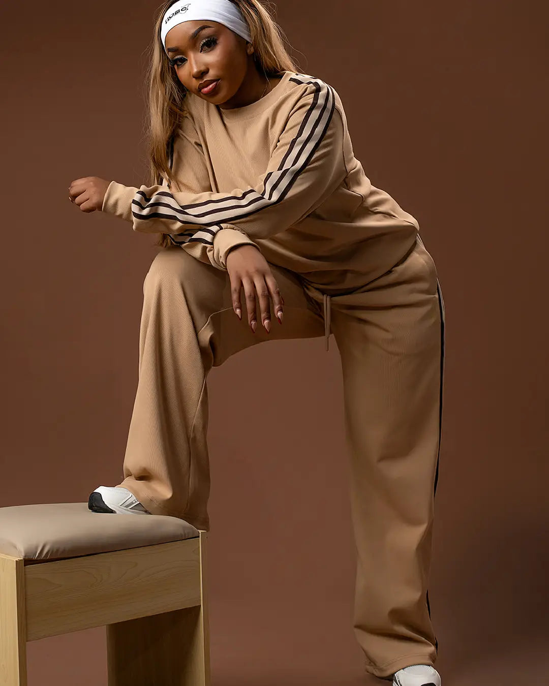Matubia Striped Cosy Pants - Tortilla (Rib Fabric)