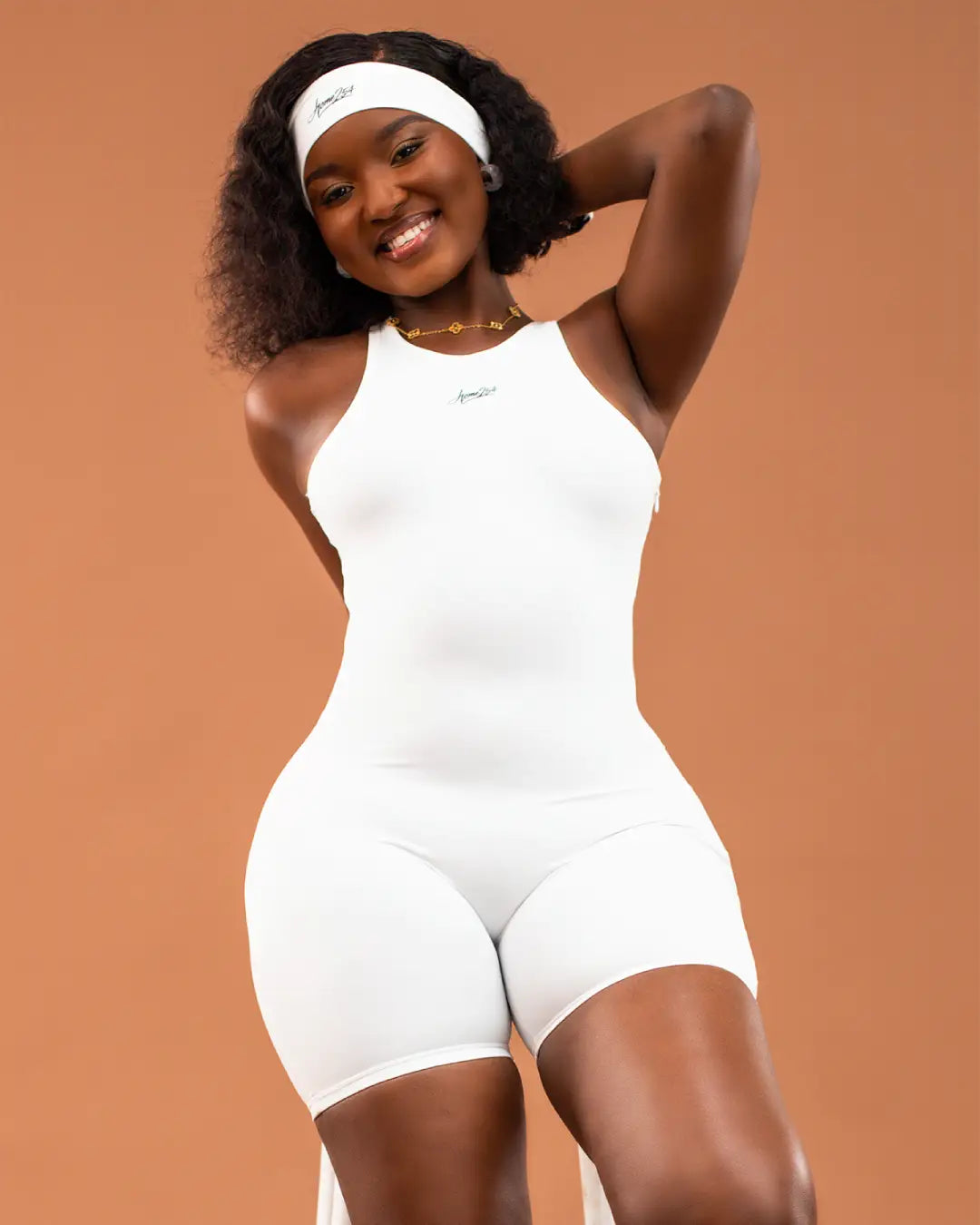 Sleeveless Romper - White