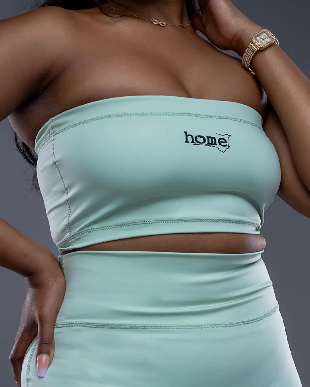 CHEEKY BANDEAU - WILLOW GREEN