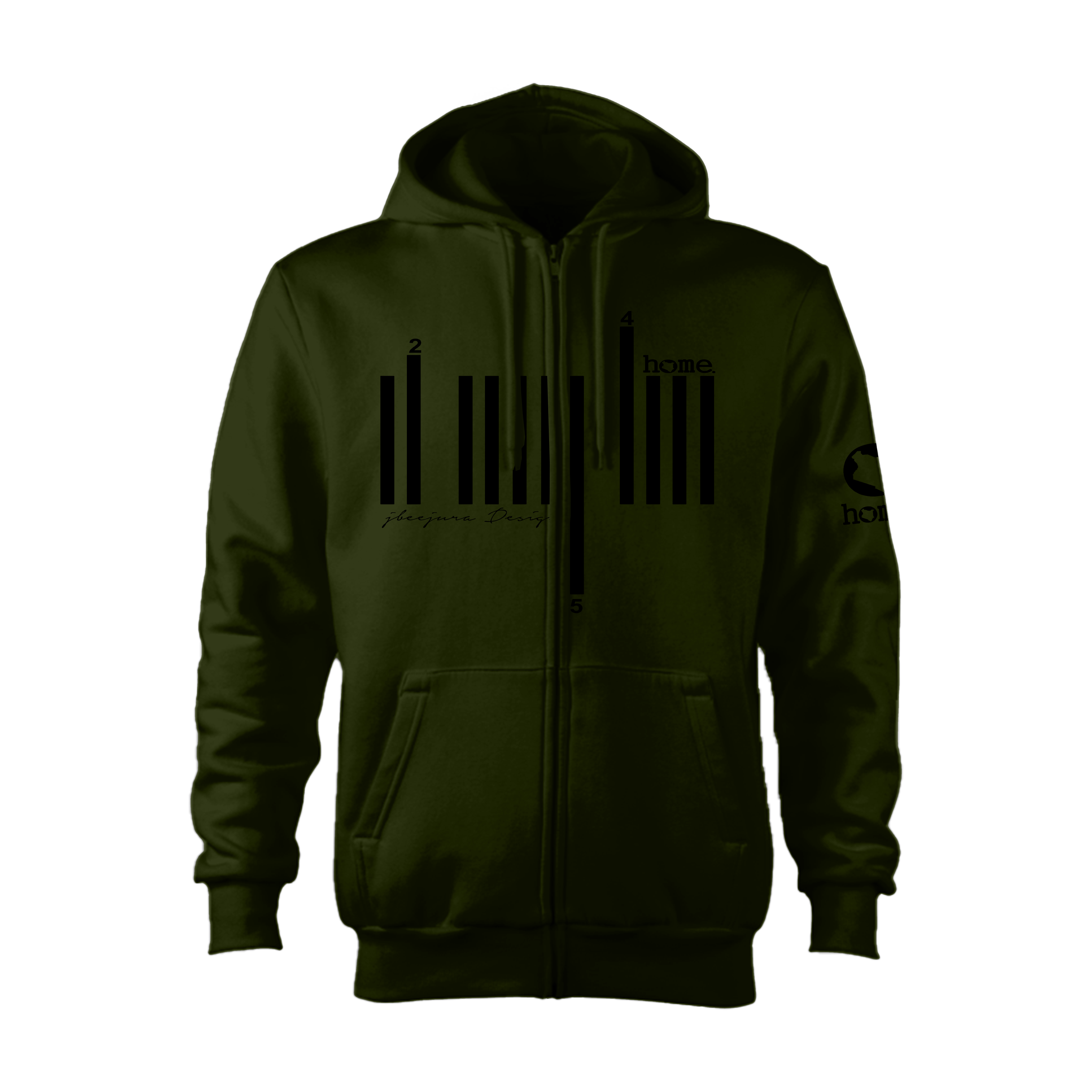 Kids Zip-Up Hoodie  - Jungle Green (Heavy Fabric)