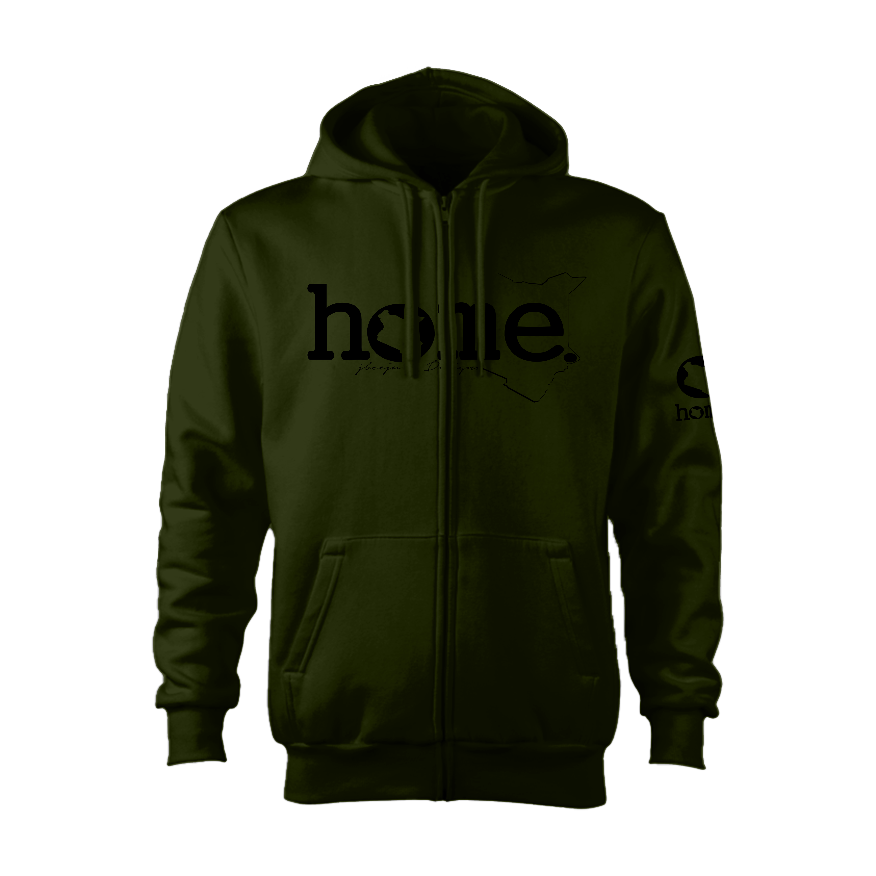 Kids Zip-Up Hoodie  - Jungle Green (Heavy Fabric)