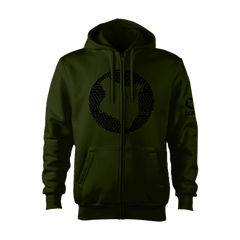 Zip-up Hoodie  - Jungle Green (Heavy Fabric)