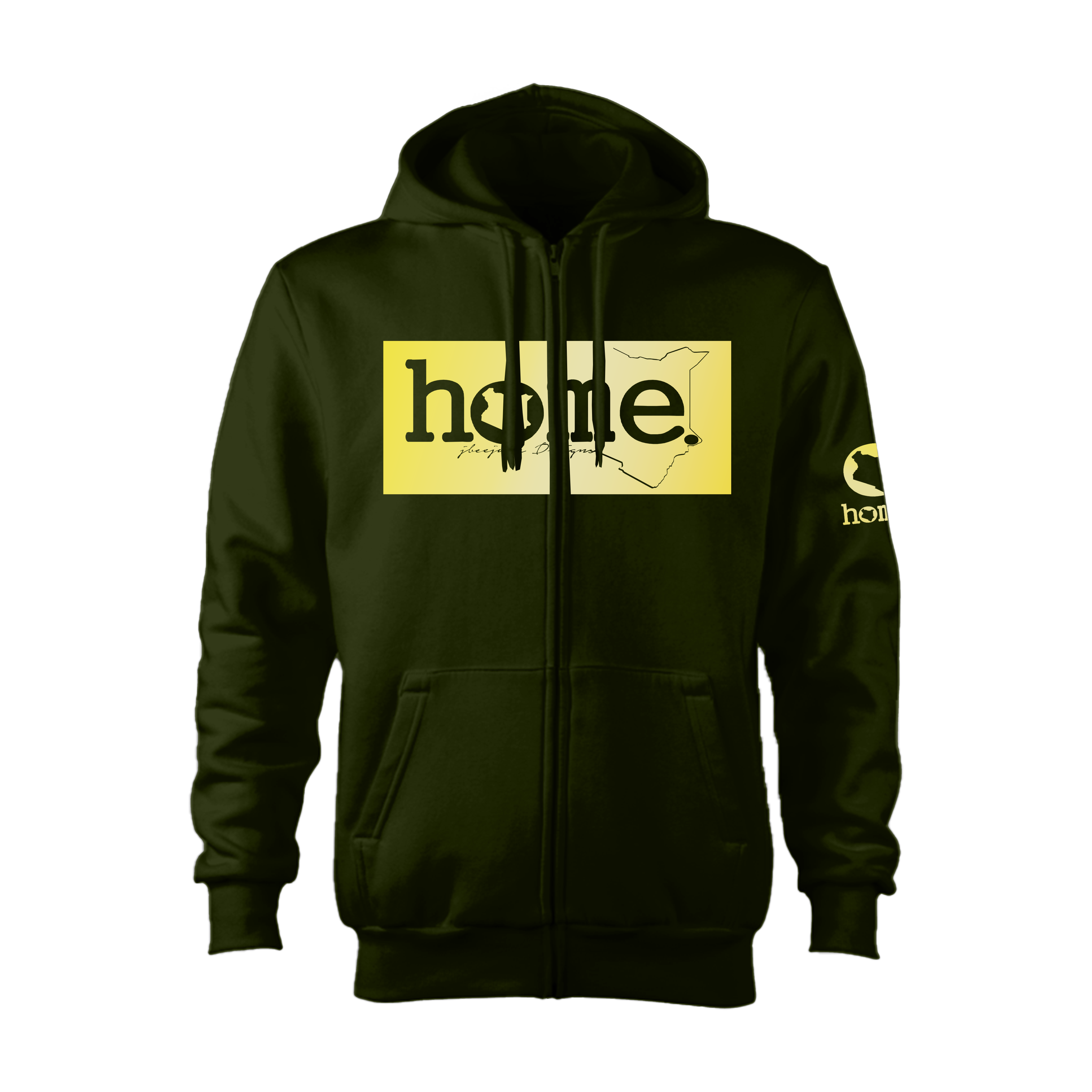 Kids Zip-Up Hoodie  - Jungle Green (Heavy Fabric)