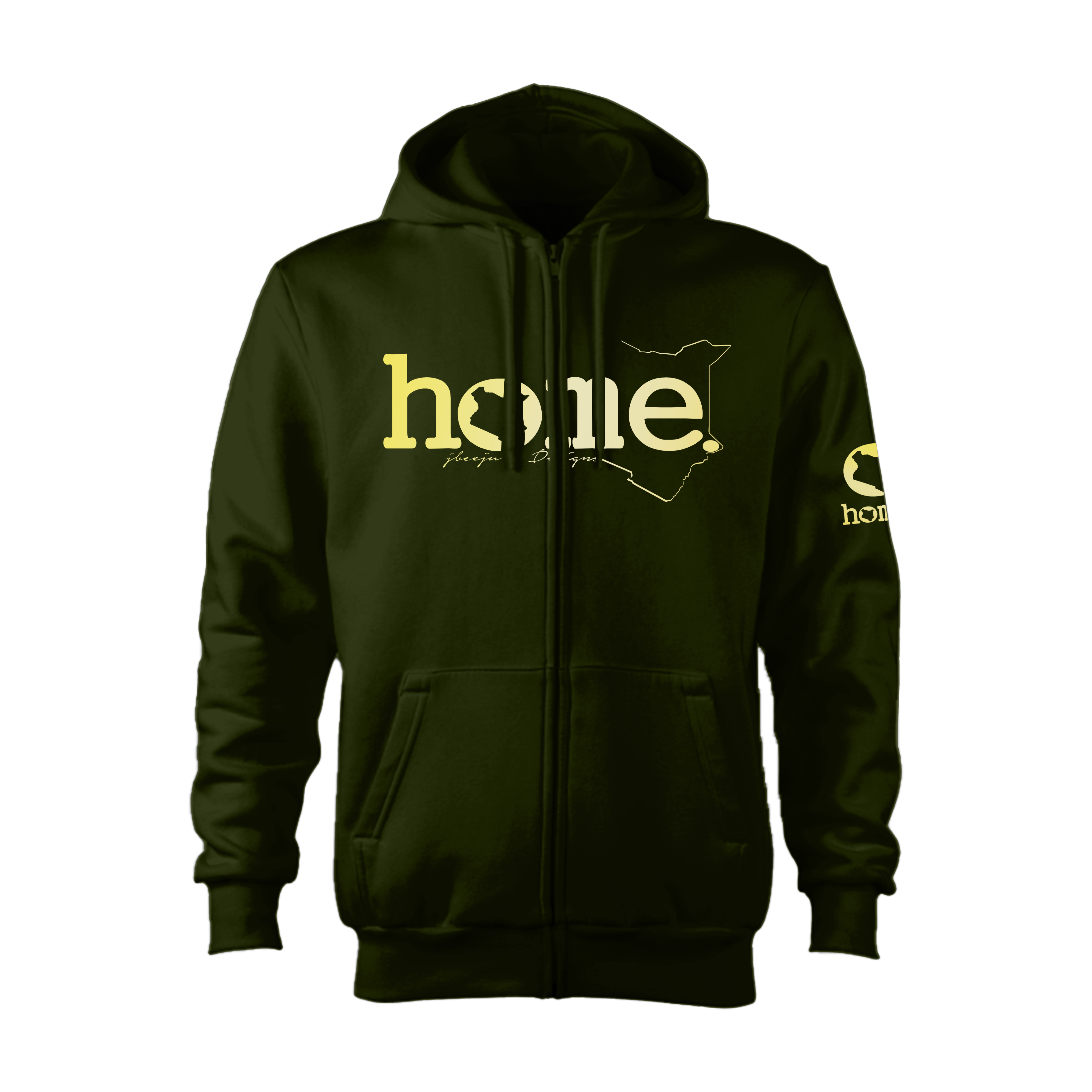 Zip-up Hoodie  - Jungle Green (Heavy Fabric)