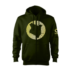 Zip-up Hoodie  - Jungle Green (Heavy Fabric)