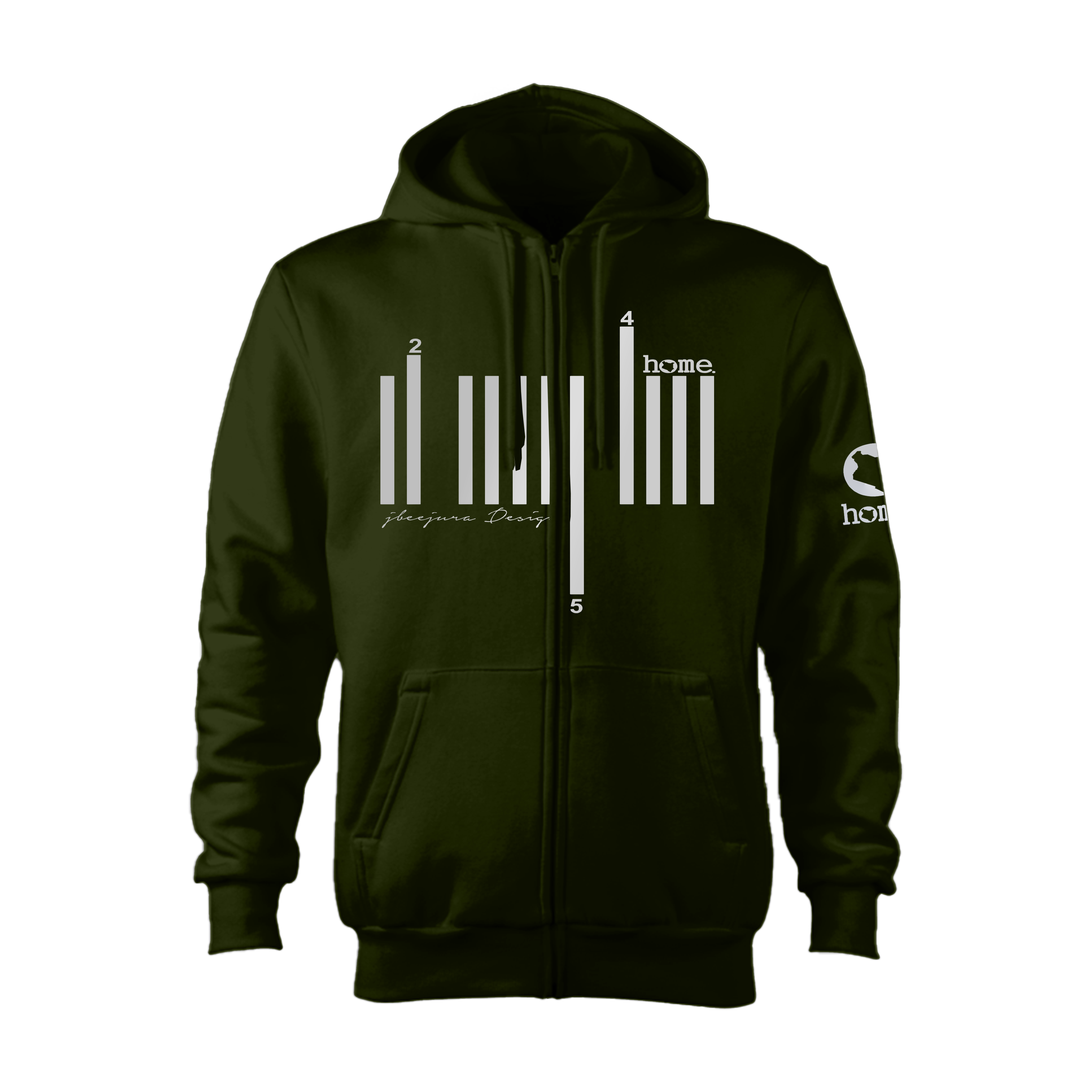 Zip-up Hoodie  - Jungle Green (Heavy Fabric)