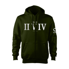 Zip-up Hoodie  - Jungle Green (Heavy Fabric)