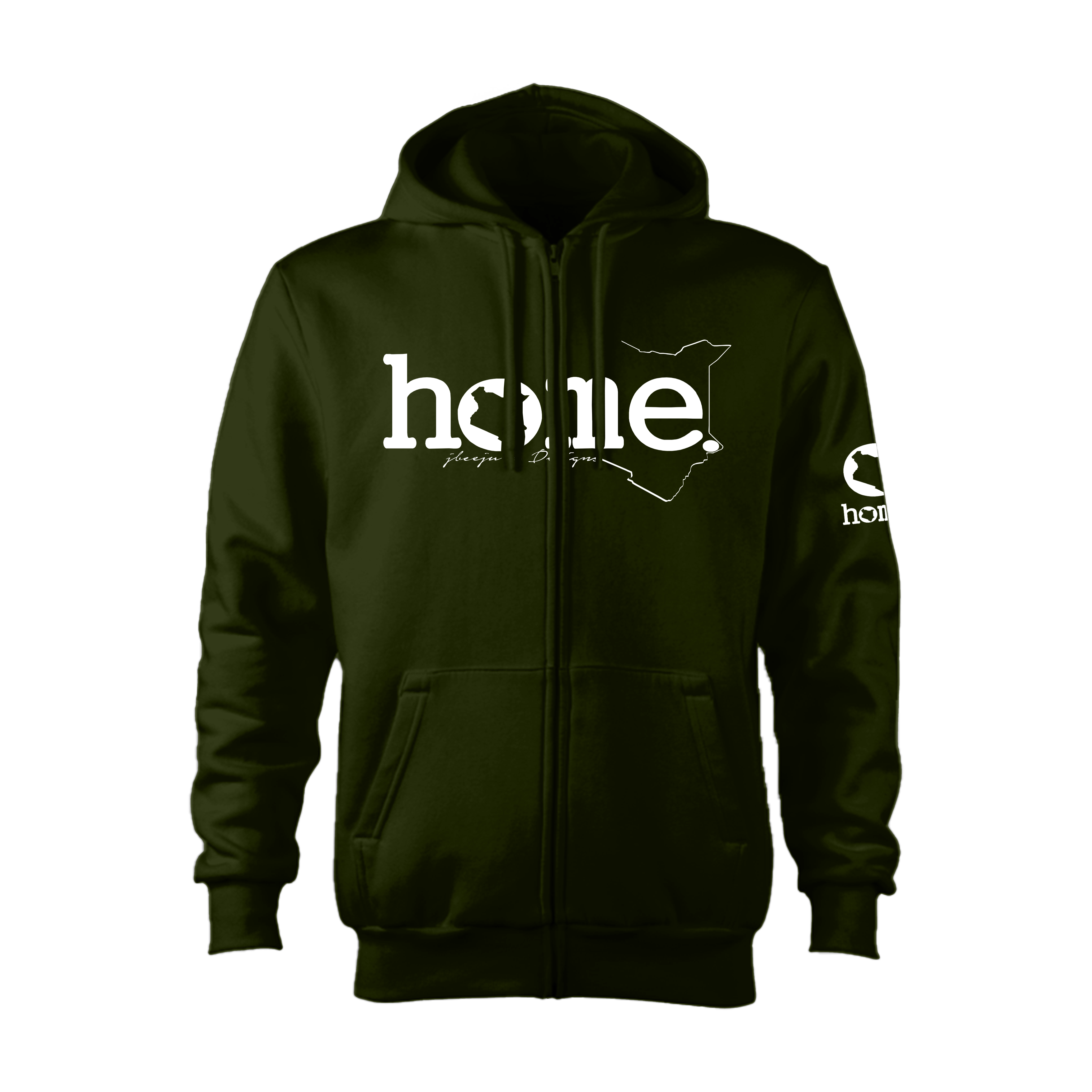 Zip-up Hoodie  - Jungle Green (Heavy Fabric)