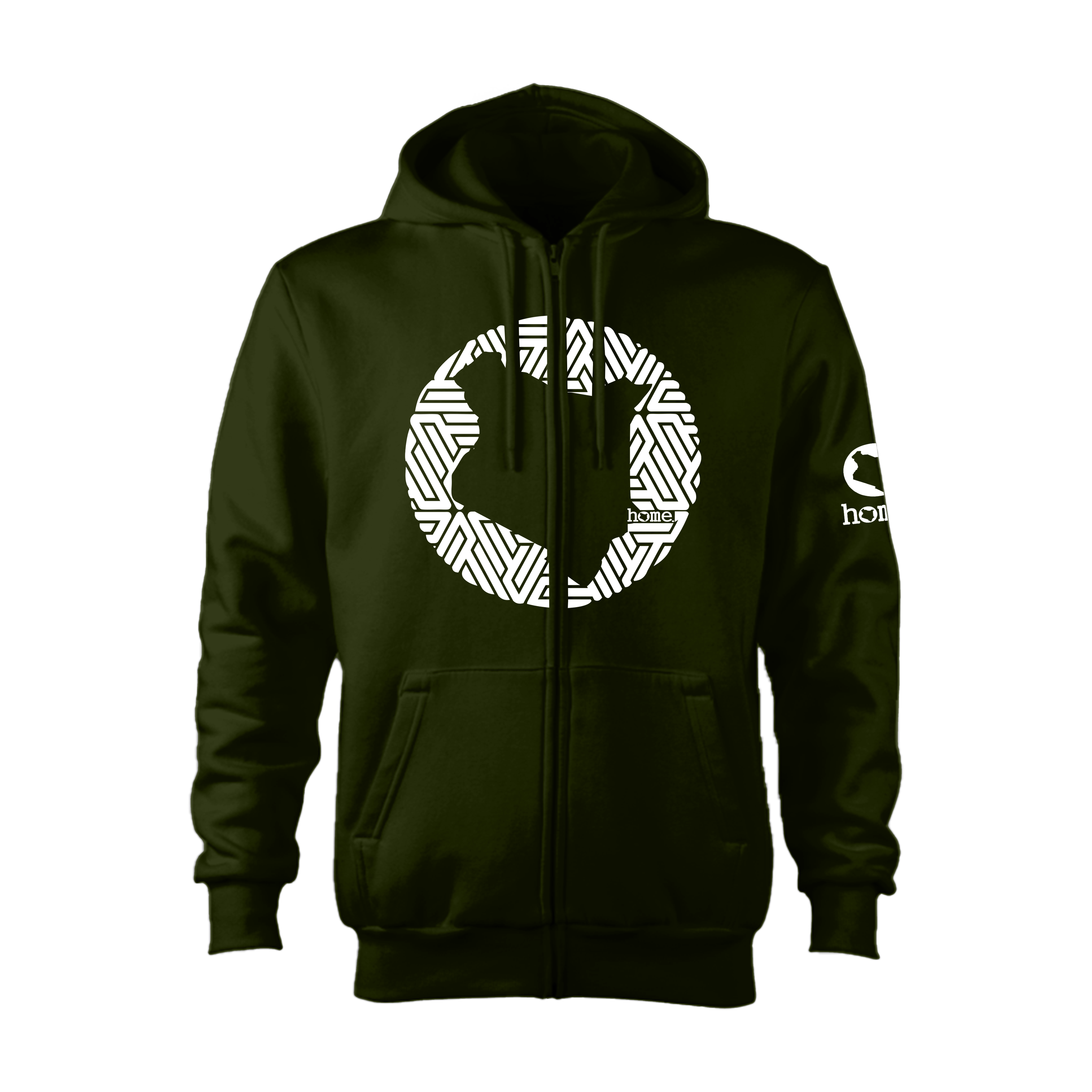 Zip-up Hoodie  - Jungle Green (Heavy Fabric)