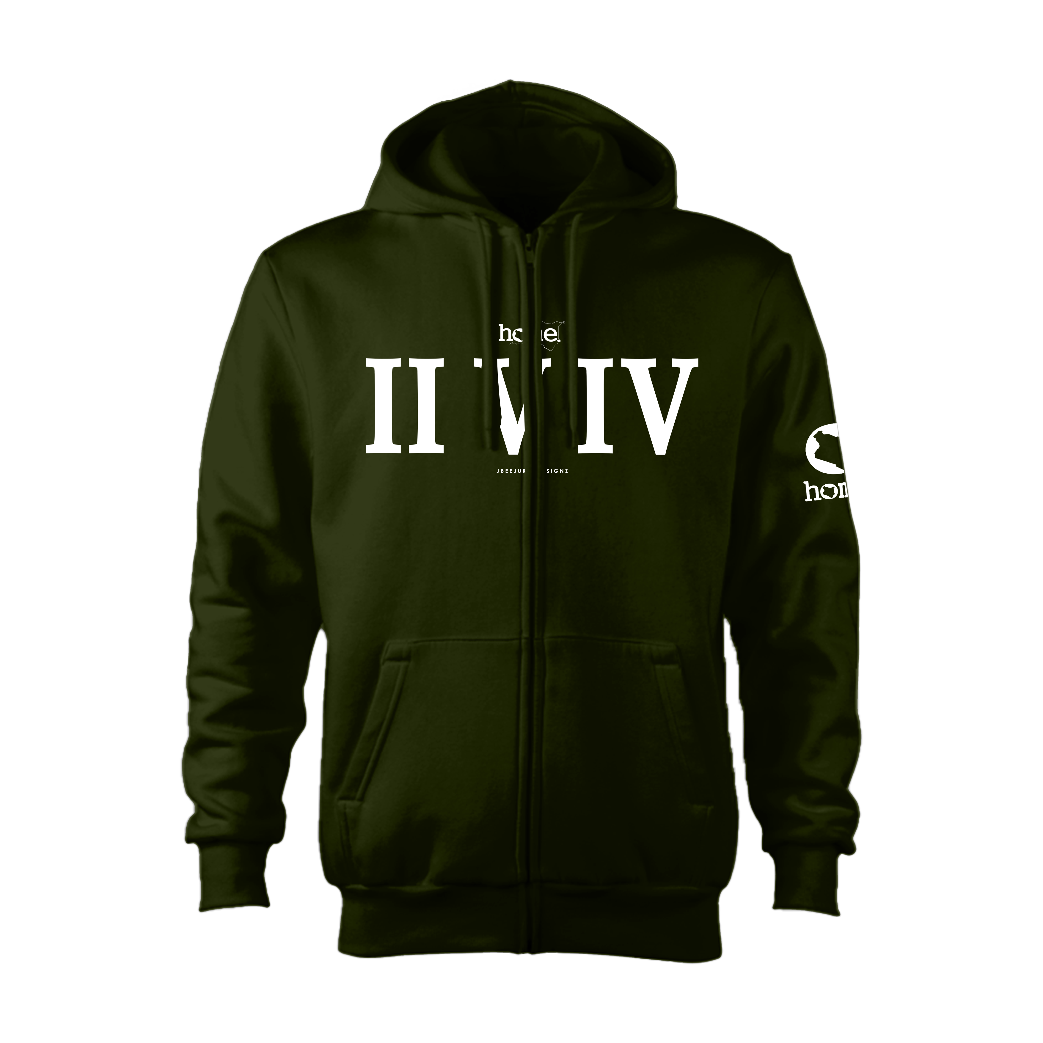 Zip-up Hoodie  - Jungle Green (Heavy Fabric)