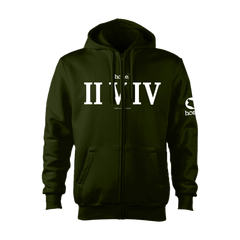 Zip-up Hoodie  - Jungle Green (Heavy Fabric)