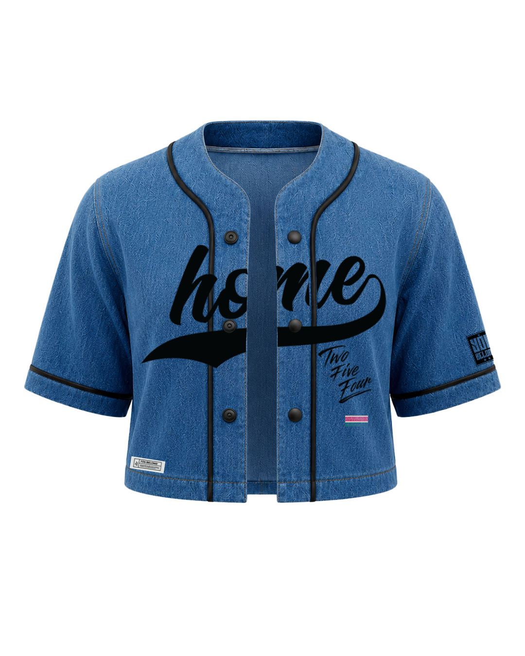 Aero Cropped Baseball Shirt – Denim Air
