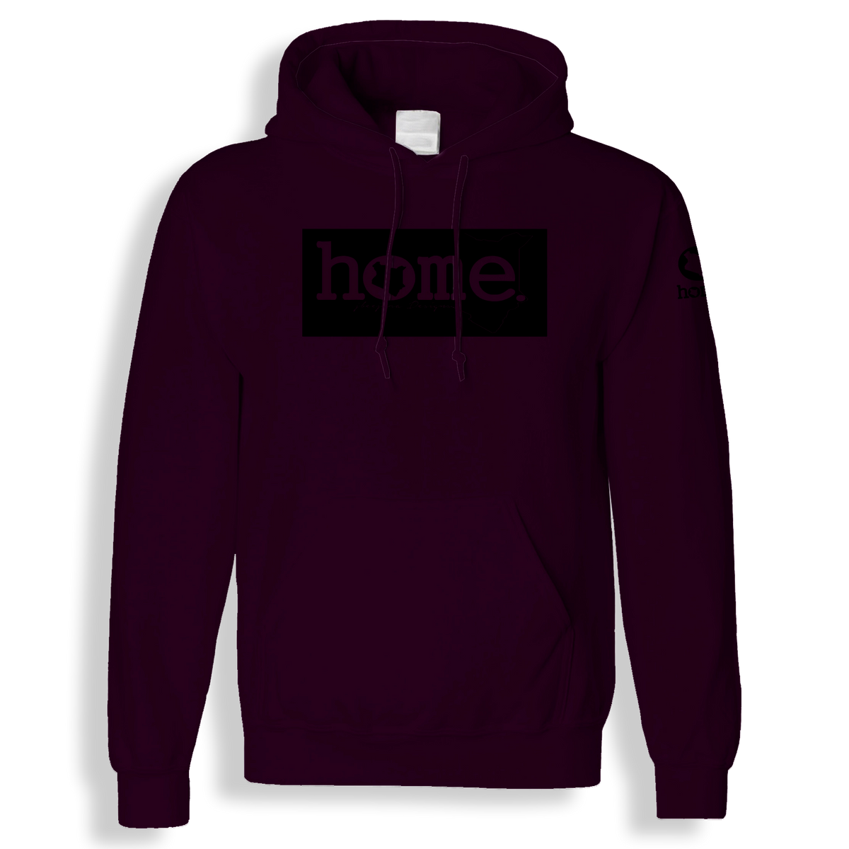 home_254 CLARET HOODIE (HEAVY FABRIC) WITH A BLACK CLASSIC PRINT