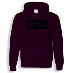 home_254 CLARET HOODIE (HEAVY FABRIC) WITH A BLACK CLASSIC PRINT