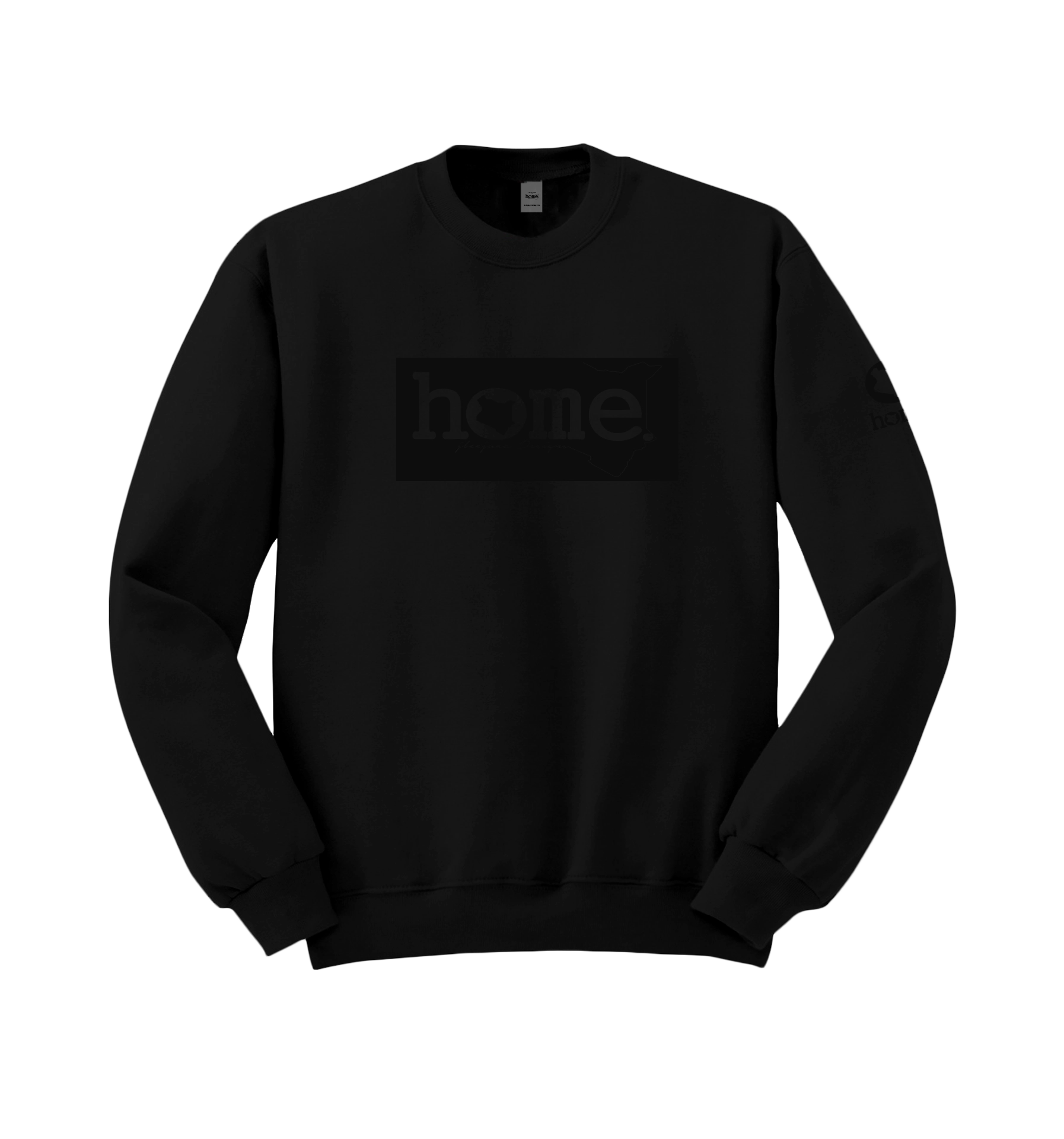 home_254 BLACK SWEATSHIRT (NUVETRA™ HEAVY) WITH A BLACK CLASSIC PRINT