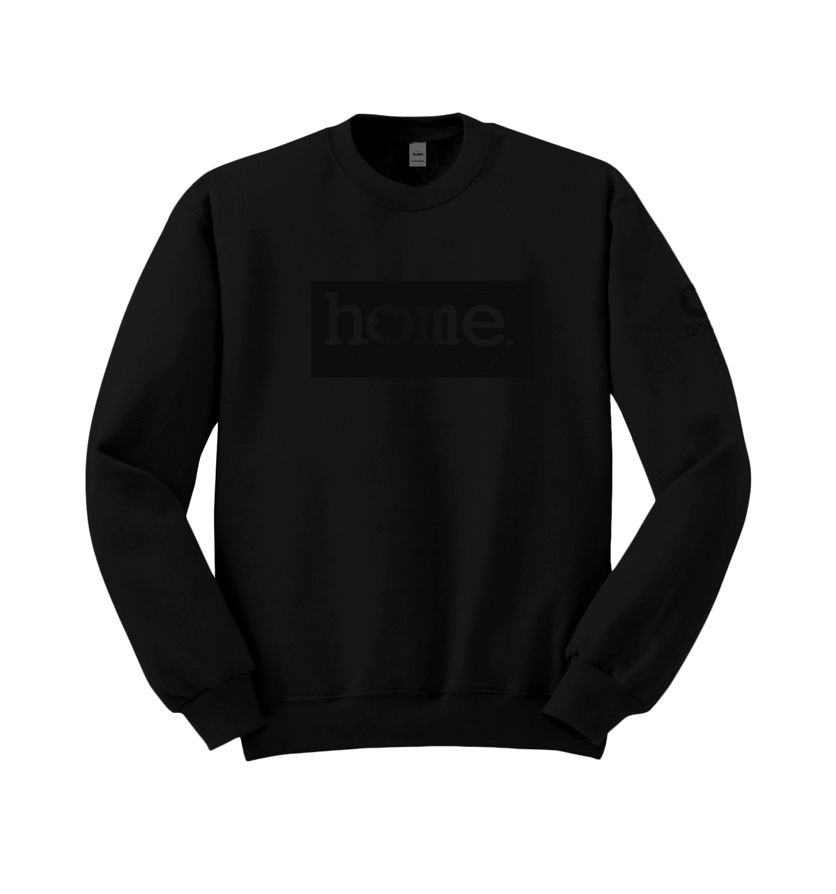 home_254 BLACK SWEATSHIRT (HEAVY FABRIC) WITH A BLACK CLASSIC PRINT