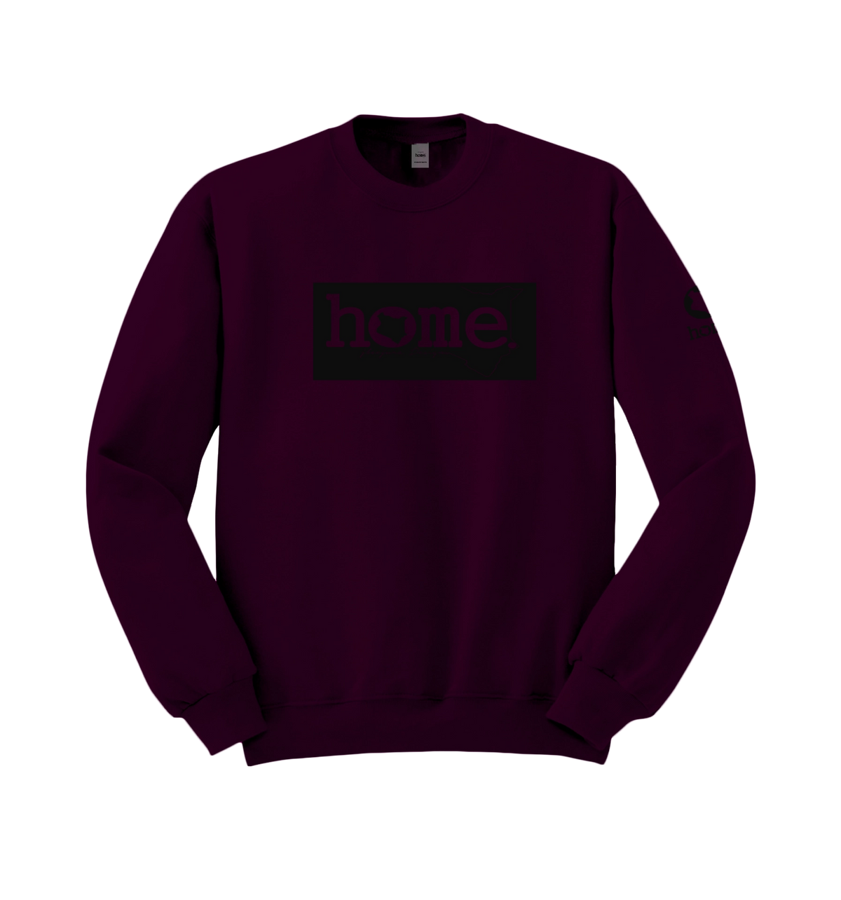 home_254 CLARET SWEATSHIRT WITH A BLACK CLASSIC PRINT