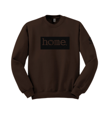 home_254 DARK BROWN SWEATSHIRT (HEAVY FABRIC) WITH A BLACK CLASSIC PRINT