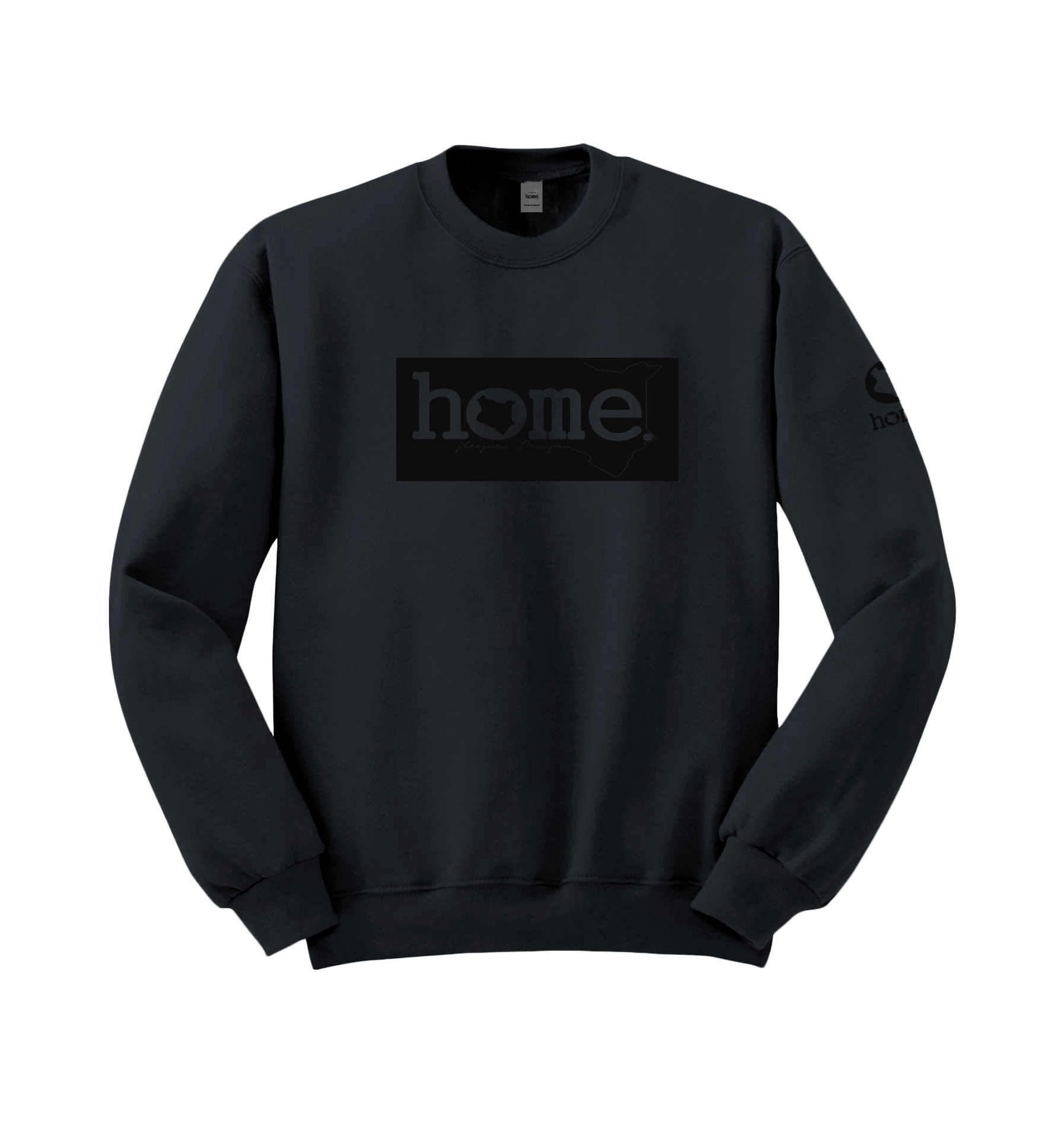 home_254 DARK GREY SWEATSHIRT (HEAVY FABRIC) WITH A BLACK CLASSIC PRINT