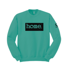 home_254 DEEP TURQUOISE SWEATSHIRT WITH A BLACK CLASSIC PRINT