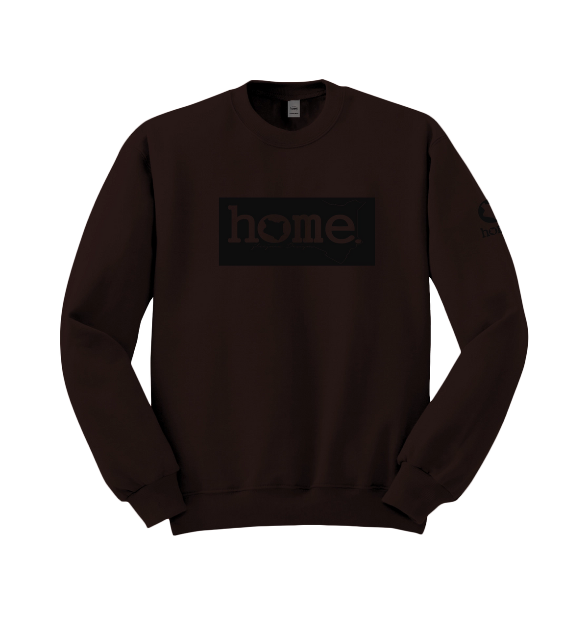 home_254 ESPRESSO SWEATSHIRT (HEAVY FABRIC) WITH A BLACK CLASSIC PRINT