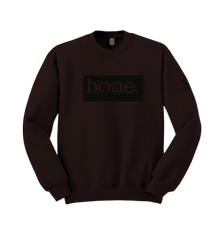 home_254 ESPRESSO SWEATSHIRT (HEAVY FABRIC) WITH A BLACK CLASSIC PRINT