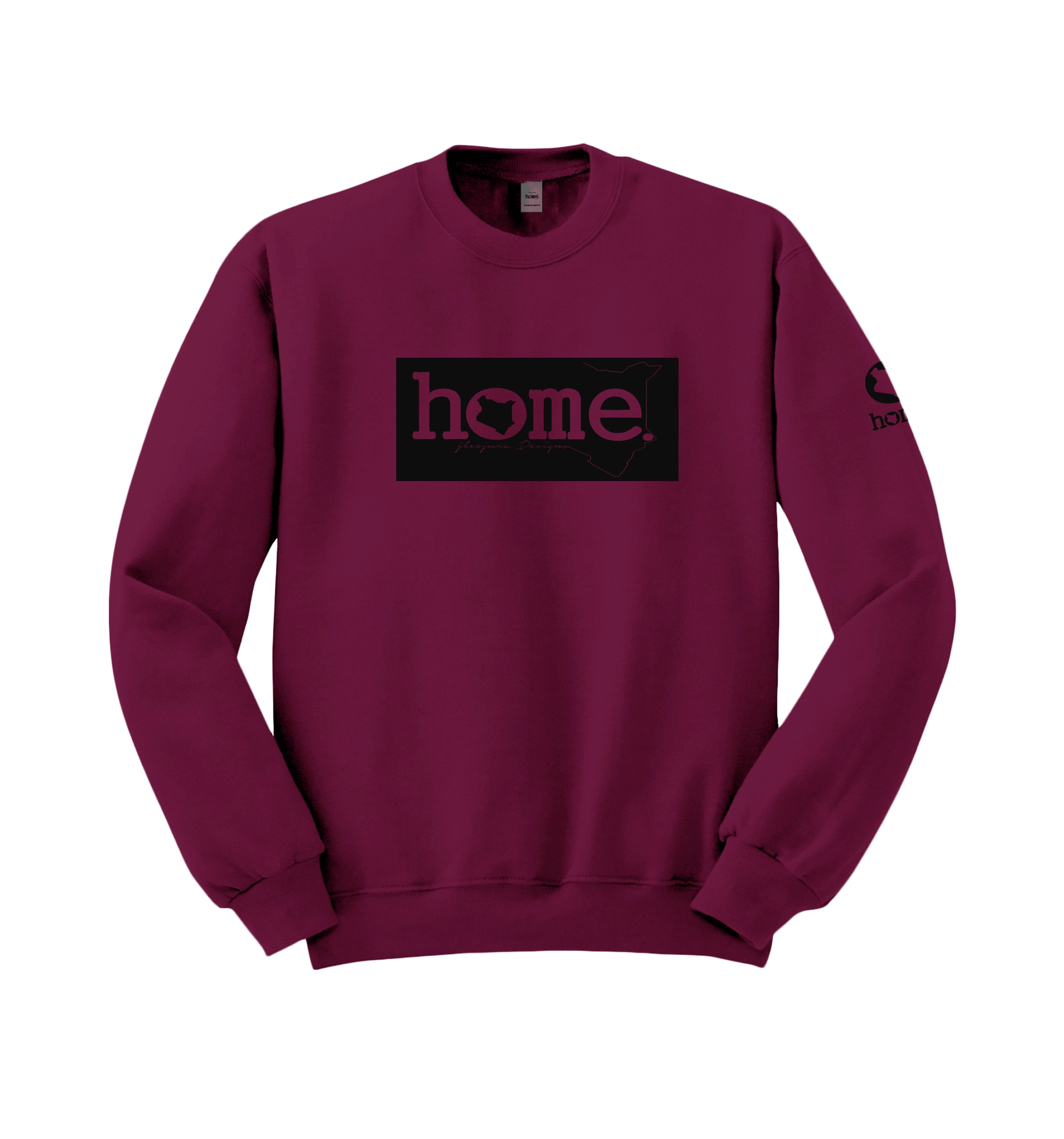 home_254 FUCHSIA SWEATSHIRT (HEAVY FABRIC) WITH A BLACK CLASSIC PRINT