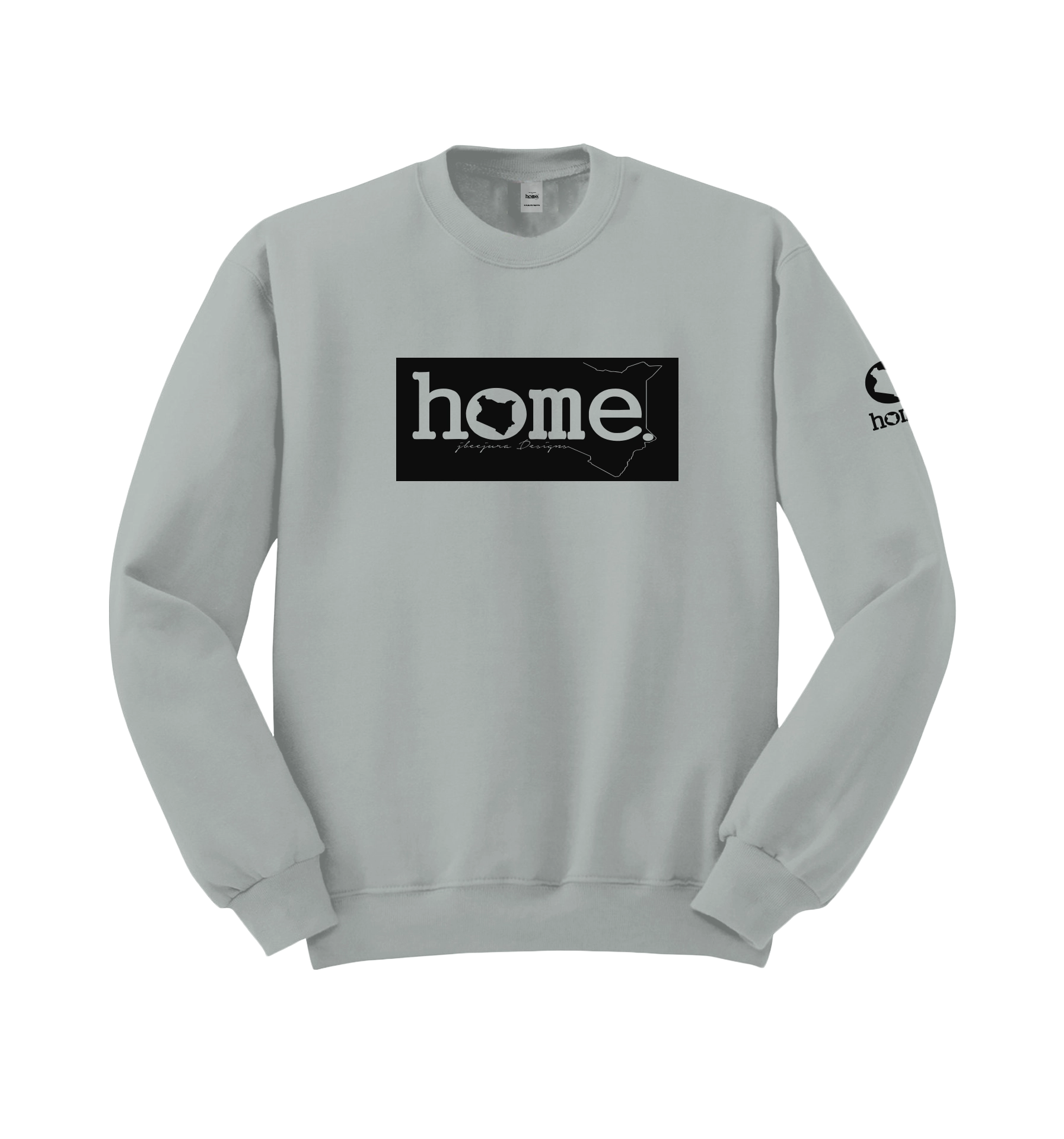 home_254 GRAVEL SWEATSHIRT (MID-HEAVY FABRIC) WITH A BLACK CLASSIC PRINT