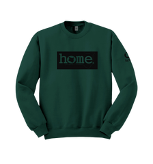 home_254 HUNTER GREEN SWEATSHIRT (MID-HEAVY FABRIC) WITH A BLACK CLASSIC PRINT