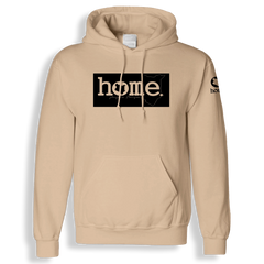 home_254 LIGHT BROWN HOODIE (HEAVY FABRIC) WITH A BLACK CLASSIC PRINT