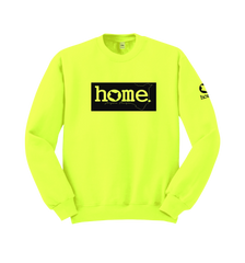 home_254 LIME GREEN SWEATSHIRT (HEAVY FABRIC) WITH A BLACK CLASSIC PRINT