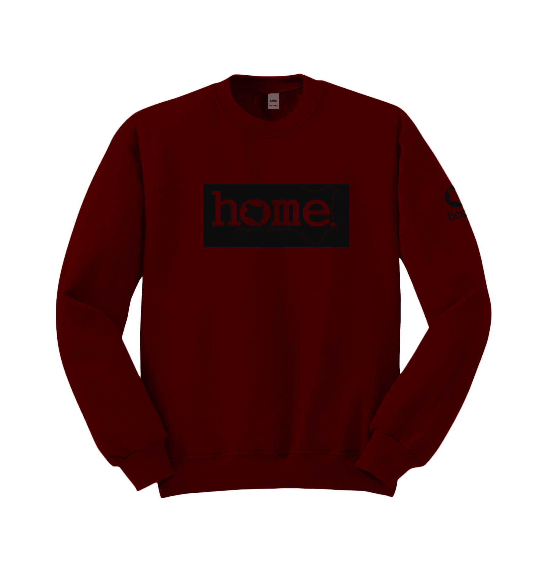 home_254 MAROON RED SWEATSHIRT WITH A BLACK CLASSIC PRINT