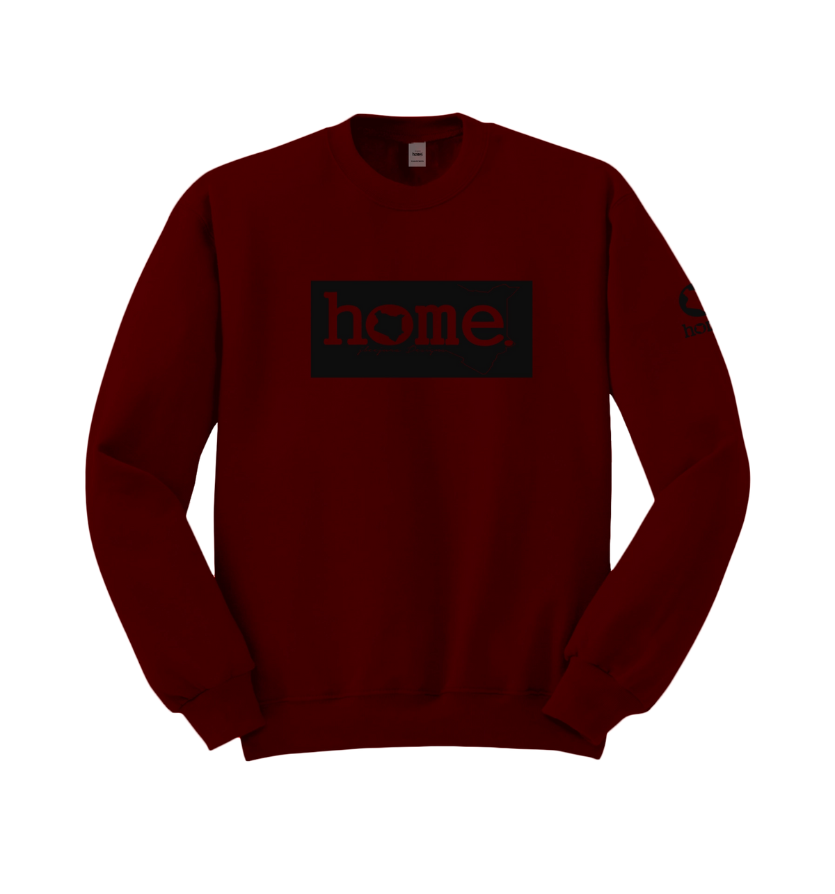 home_254 MAROON RED SWEATSHIRT WITH A BLACK CLASSIC PRINT