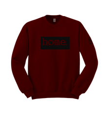 home_254 MAROON RED SWEATSHIRT WITH A BLACK CLASSIC PRINT