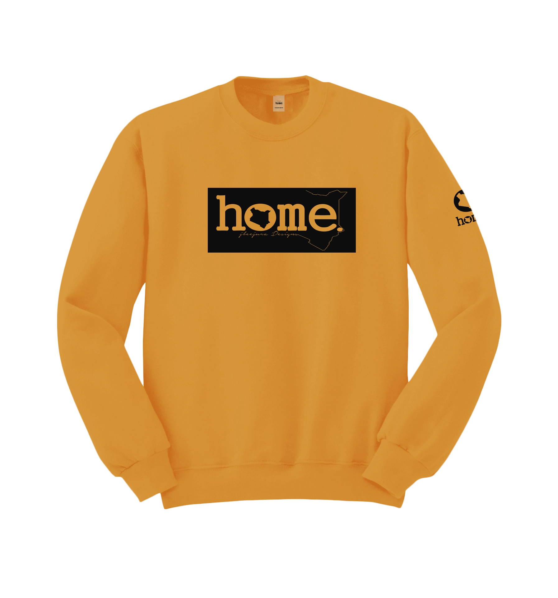 home_254 MUSTARD YELLOW SWEATSHIRT WITH A BLACK CLASSIC PRINT