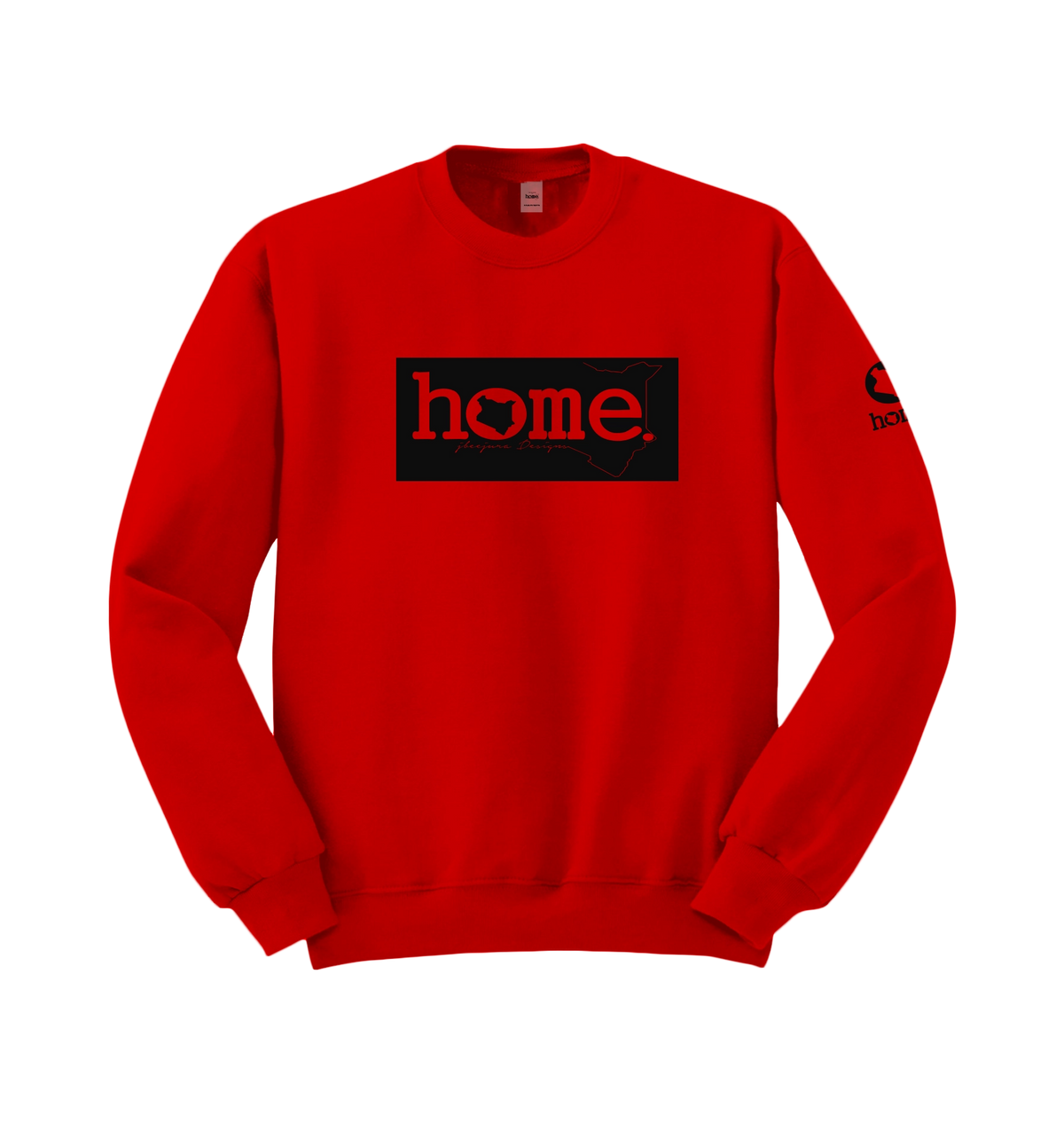 home_254 RED SWEATSHIRT WITH A BLACK CLASSIC PRINT