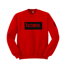 home_254 RED SWEATSHIRT WITH A BLACK CLASSIC PRINT