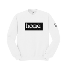 home_254 WHITE SWEATSHIRT (NUVETRA™ HEAVY) WITH A BLACK CLASSIC PRINT