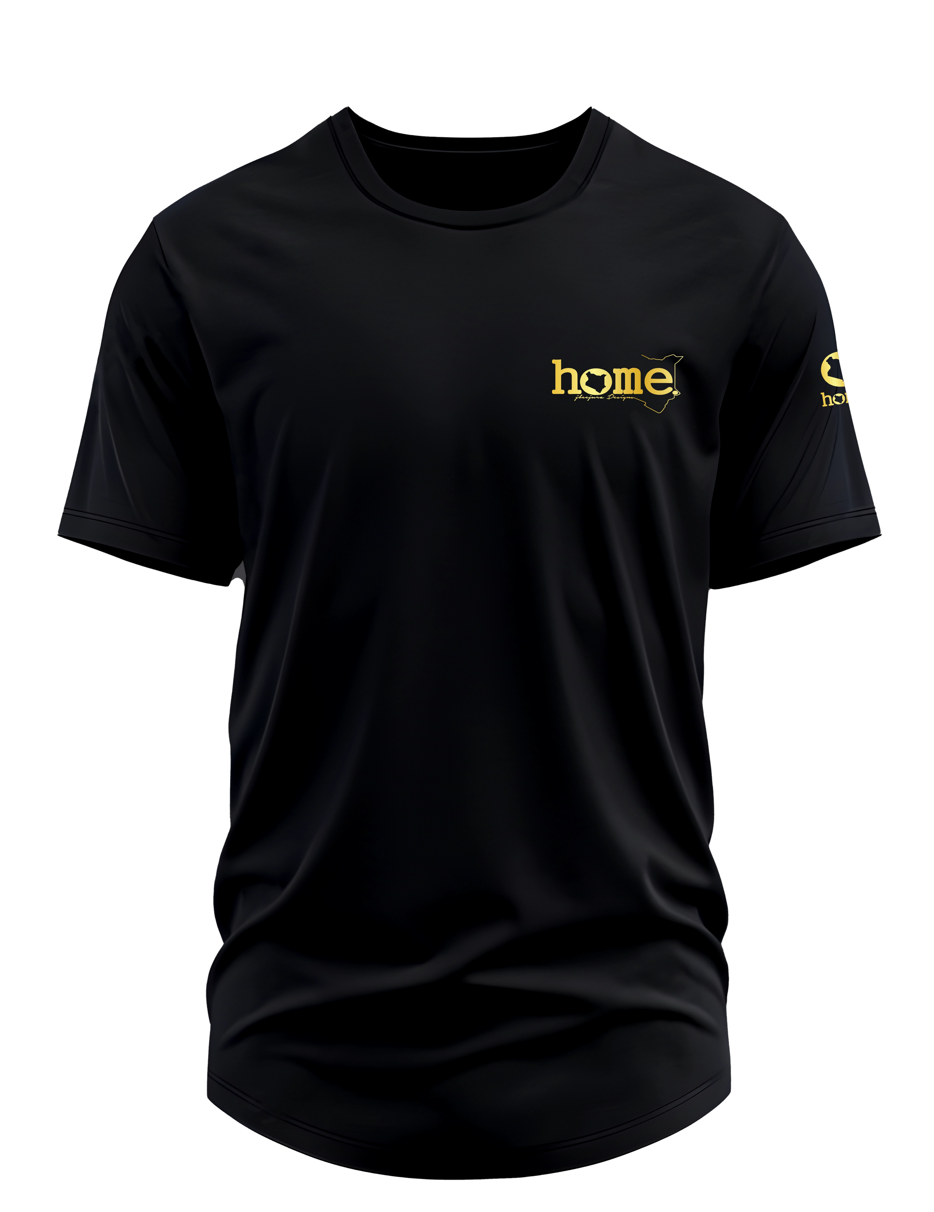black-curved-tee-gold-logo.